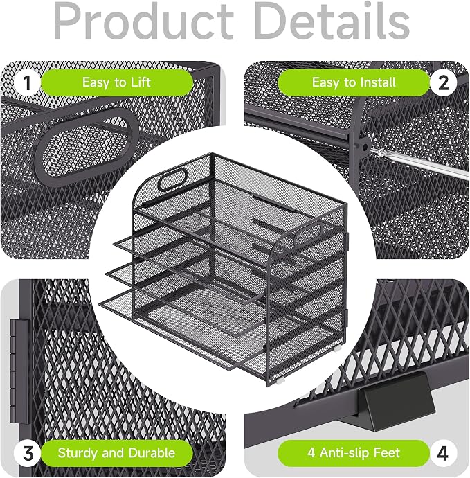 Cawukege 2 Pack 5 Tier Paper Organizer, Letter Tray - Image 4