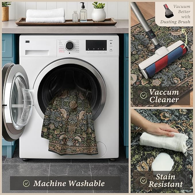 Washable 4x5 Boho Office Chair Mat - Image 5