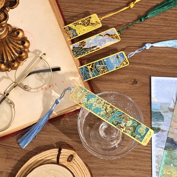 4 Pieces Metal Bookmarks with Tassel - Image 6