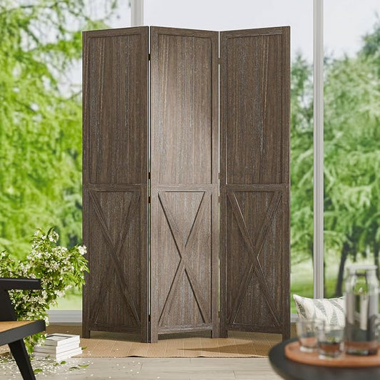 Cozy Castle Wood Room Divider, 3 Panels Folding Privacy Screen, 66.9'' Wall by CozyCastle