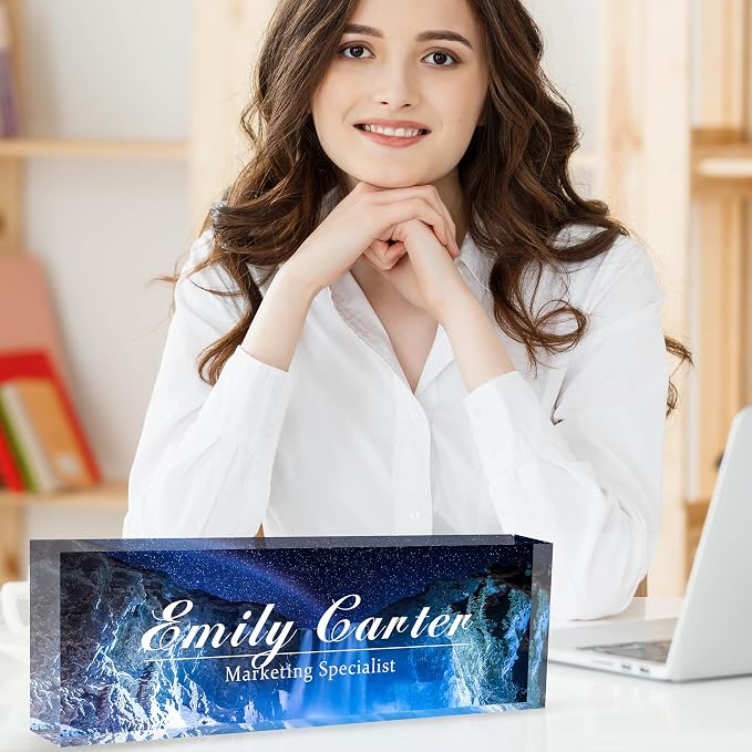 Custom Desk Name Plate Personalized, Acrylic Name Plates - Image 2