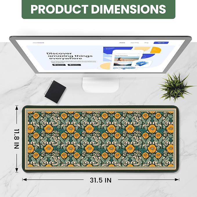 Large Mouse Pad for Desktop, Cute Desk Mat Pad Protector for Work & Gaming - Image 2