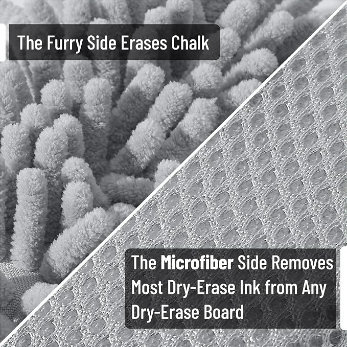 Mr. Pen- Magnetic Microfiber Shag Whiteboard Erasers, 4 Pack | Dual Surface - Image 5
