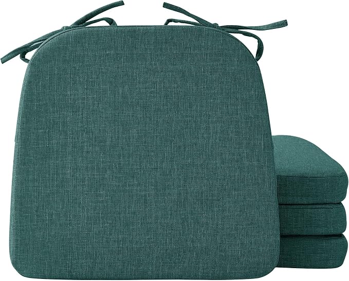 Ruqmuis Chair Cushions for Dining Chairs, D-Shaped Chair Pads by Ruqmuis