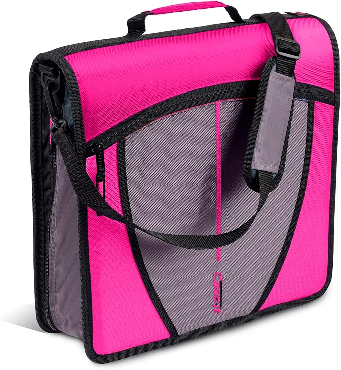 Case-it Mighty Zip Tab School Zipper Binder | 3-Inch O-Rings, 600-Sheet Capacity by Case-it