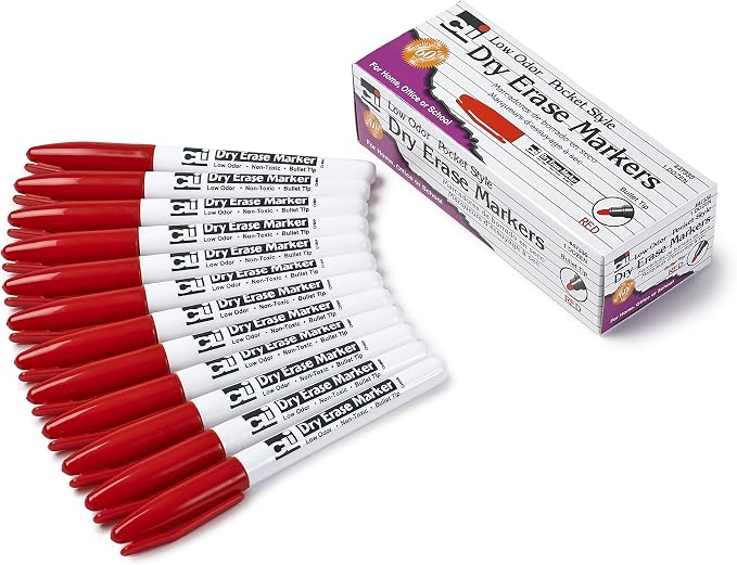 Charles Leonard Dry Erase Markers, Pocket Style - Image 2