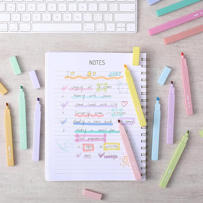 Mr. Pen- Aesthetic Highlighters, Chisel Tip, No Bleed Bible Highlighter Pastel - Image 8