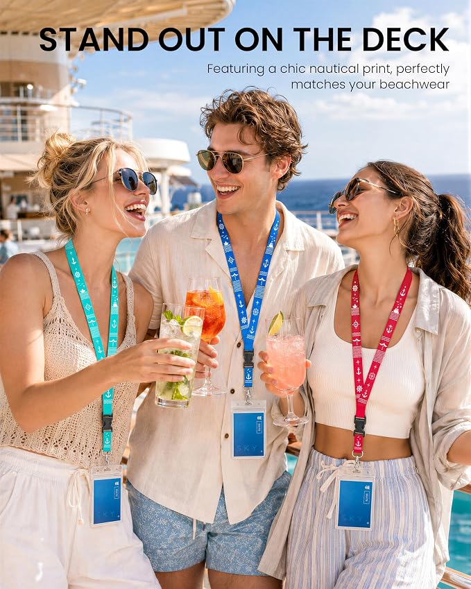 Avorast 5 Pack Cruise Lanyards for Ship Cards, Cruise Essentials 2026 for - Image 2
