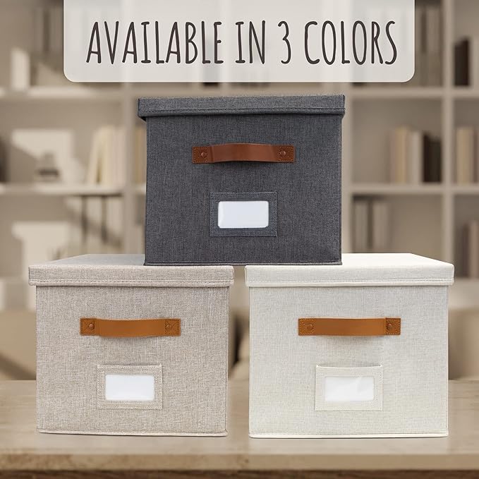 Decorative File Organizer Box Set of 2 - Image 7
