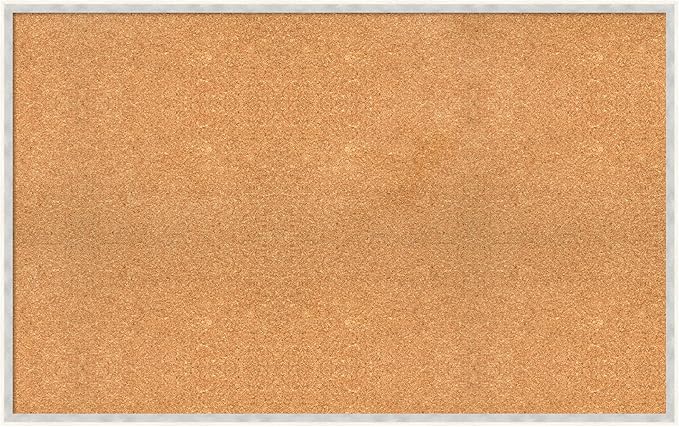 Amanti Art Natural Cork Board for Wall, 27x43 Vision Board with White Frame, Oversize Corkboard Office Decor for Home Organization, Modern Corkboard Pinboard to Display Items for Home Organization in-DeskLoop Office