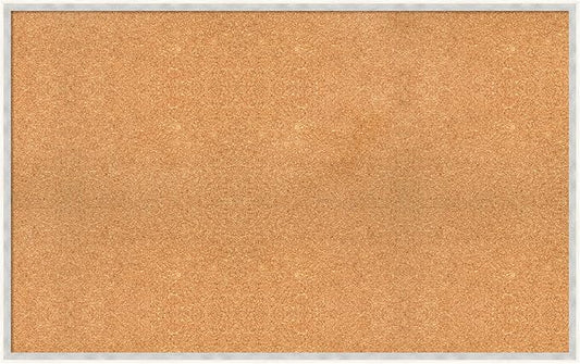 Amanti Art Natural Cork Board for Wall, 27x43 Vision Board with White Frame, Oversize Corkboard Office Decor for Home Organization, Modern Corkboard Pinboard to Display Items for Home Organization in-DeskLoop Office