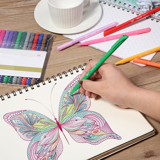 Mr. Pen- Colored Fineliner Pens, 18 Pack, 0.4mm | Ergonomic Triangular Barrels - Image 6