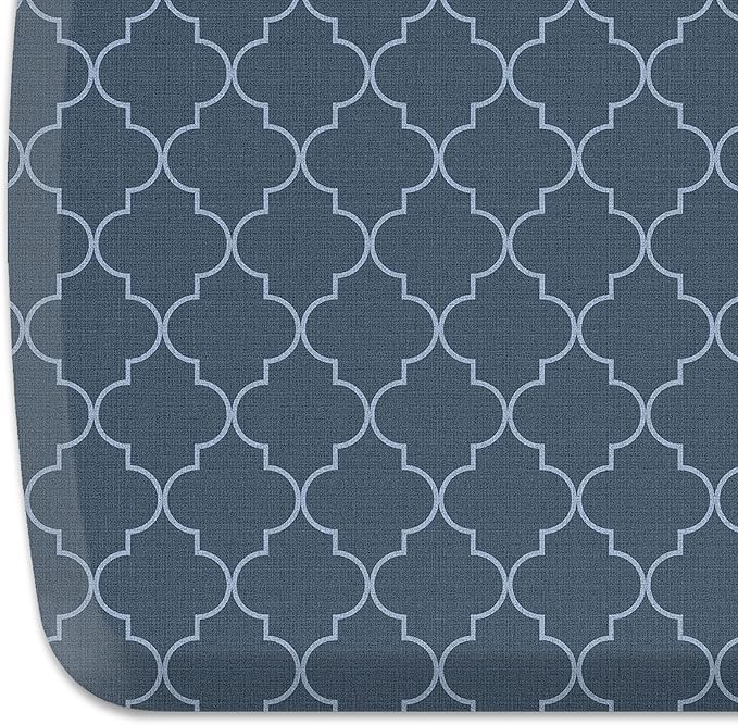 GelPro Elite Premier Anti-Fatigue Kitchen Comfort Floor Mat, 20x72", Lattice Indigo Stain Resistant Surface with therapeutic gel and energy-return foam for health & wellness-DeskLoop Office