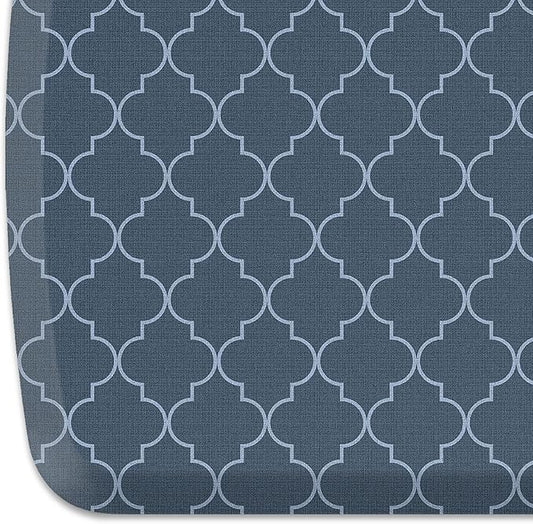 GelPro Elite Premier Anti-Fatigue Kitchen Comfort Floor Mat, 20x72", Lattice Indigo Stain Resistant Surface with therapeutic gel and energy-return foam for health & wellness-DeskLoop Office
