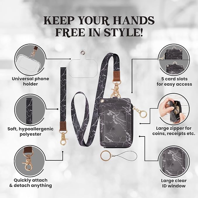 MONDO DESIGNS 2-in-1 ID Badge Holder & Lanyard Wallet - Image 3