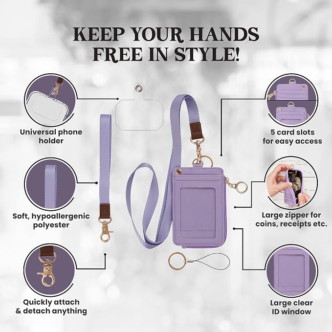MONDO DESIGNS 2-in-1 ID Badge Holder & Lanyard Wallet - Image 3