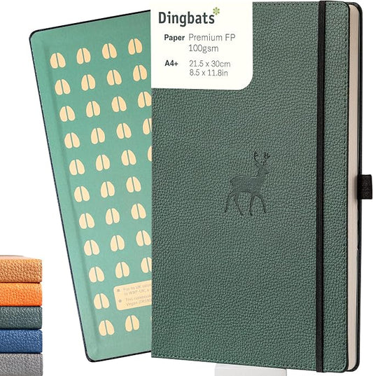 Dingbats* - Wildlife Dotted Extra Large A4 Notebook - PU Leather Hardcover by DingbatsNotebooks