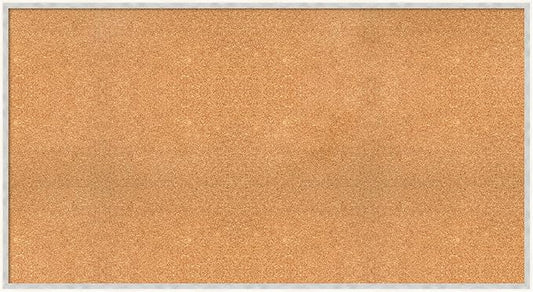 Amanti Art Natural Cork Board for Wall, 29x53 Vision Board with White Frame, Oversize Corkboard Office Decor for Home Organization, Modern Corkboard Pinboard to Display Items for Home Organization in-DeskLoop Office