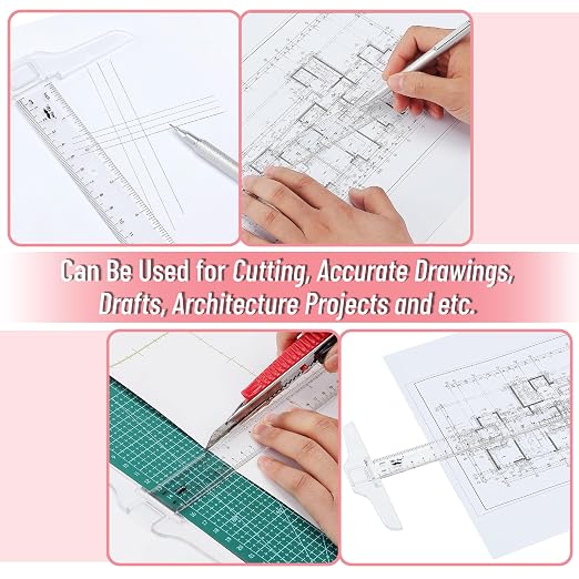 Mr. Pen- 12 Inches Plastic T Square Ruler, 3 Pack | Drafting T Square - Image 6