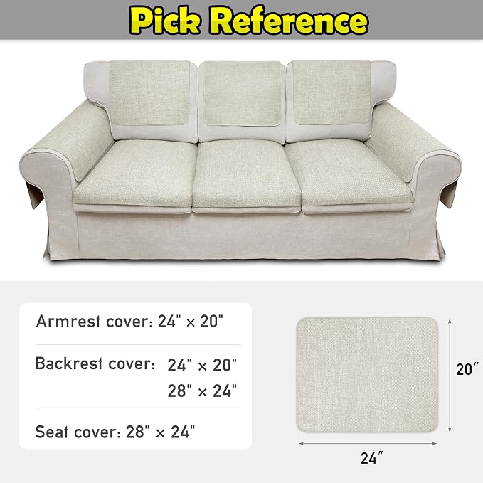 Couch Arm Covers, Waterproof Armrest Cover - Image 6