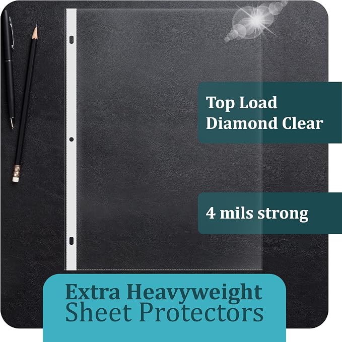 GOLD SEAL Page Protectors, 100 Pack Diamond Clear 4 Mil Heavyweight Page - Image 2