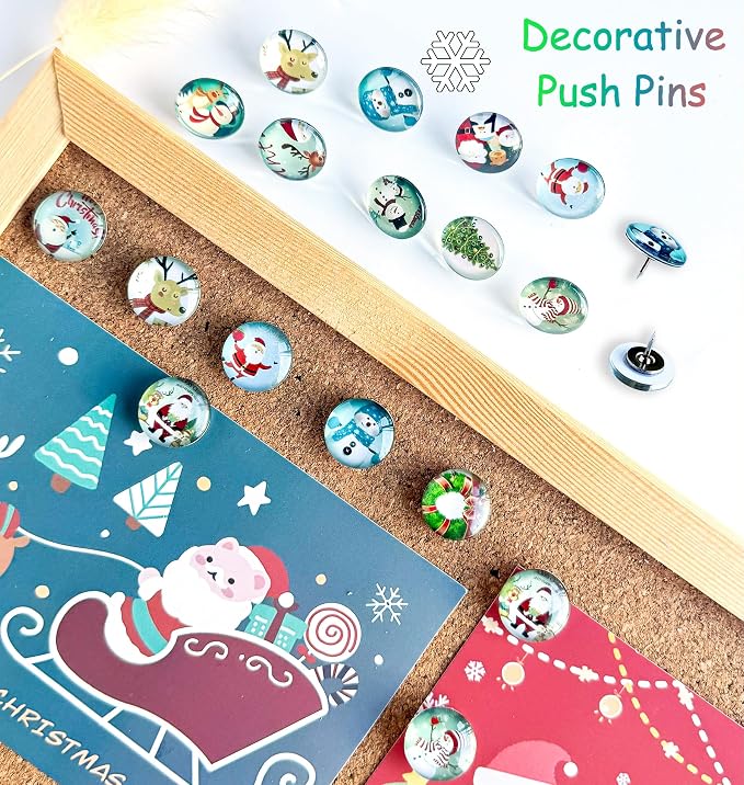 Push Pins for Cork Board-24pcs Decorative Push Pins - Image 2