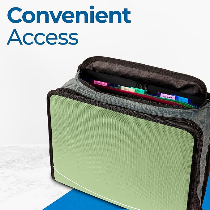 Case-it Mighty Zip Tab School Zipper Binder | 3-Inch O-Rings, 600-Sheet Capacity - Image 6