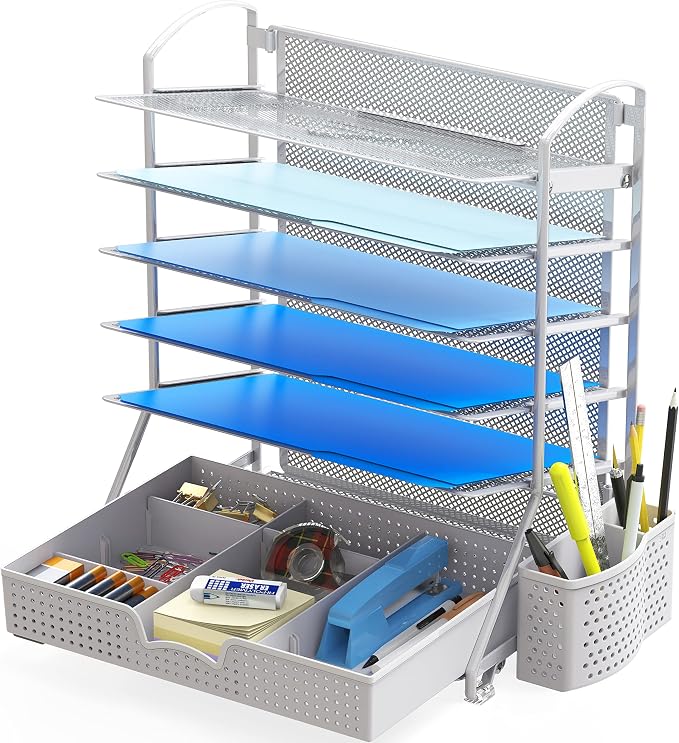 Simple Houseware 6-Tier Desk Document File Tray Organizer - Image 7