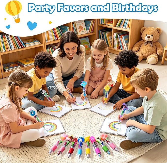 36Pcs Mini Multicolor Pens in One 4-in-1, Cute Pens Bulk - Image 5