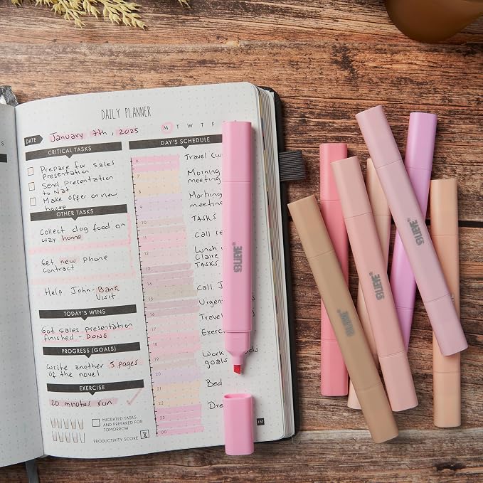 BLIEVE Bible Highlighters No Bleed Through, Pastel Colors, Dual Tip, 8 Pack | - Image 4