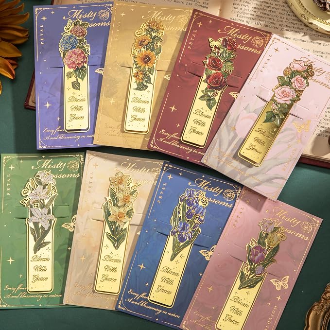 8 Pieces Metal Clip Bookmarks - Image 2