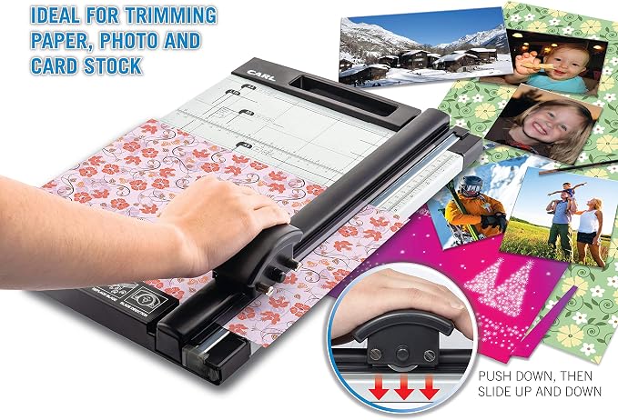 CARL 12 inch DC-200N Premium Rotary Paper Trimmer, Metal Base, 15 Sheet Cutting - Image 3