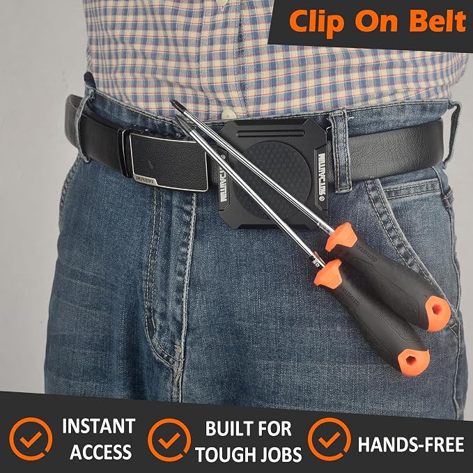 MUTUACTOR Heavy Duty Magnetic Tool Belt Clip, Φ2.2”Anti-Slip Strong Magnet Tool - Image 7