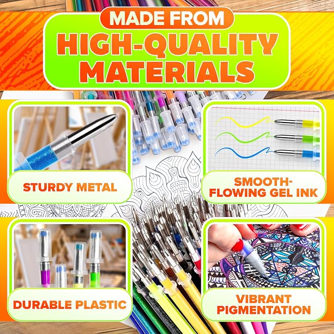 120 Pcs Assorted Glitter Gel Pen Refills - Image 3
