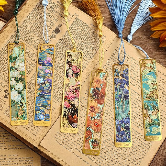 6 Pieces Metal Bookmarks with Tassel - Image 4