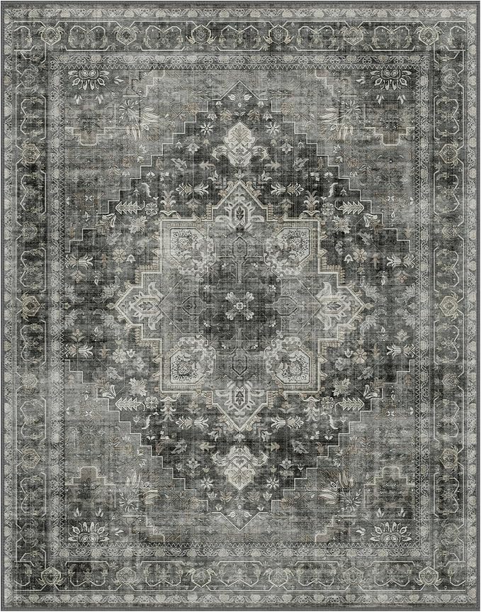 GENIMO 7'6''x9'6'' Area Rugs for Living Room, Machine Washable Non Slip Vintage - Image 7