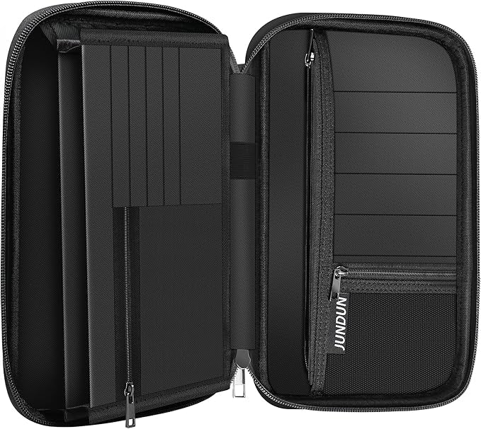 JUNDUN 2500℉ Fireproof Family Passport Holder Upgraded Material | RFID Blocking by JUNDUN