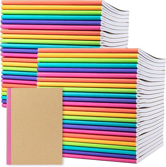 PAPERAGE 48-Pack Composition Notebook Journals, 120 Pages, Kraft Cover by PAPERAGE