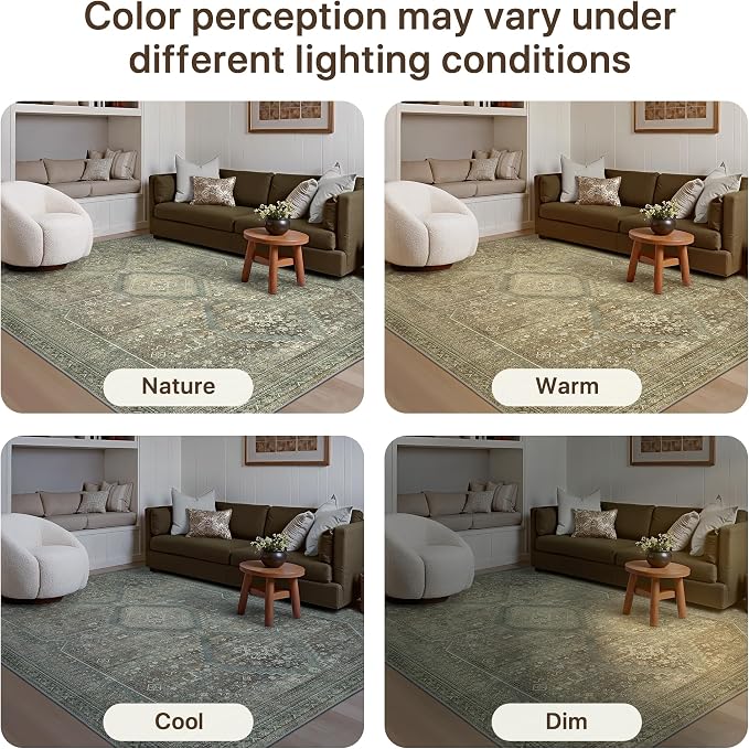 GENIMO Runner Rug 2x12 Non Slip Machine Washable Hallway Runner Rug, Low Pile - Image 7