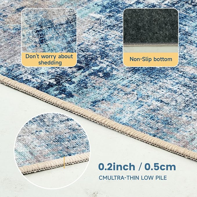 Office Chair Mat for Hardwood Tile Floor, Machine Washable Office Area Carpet - Image 6