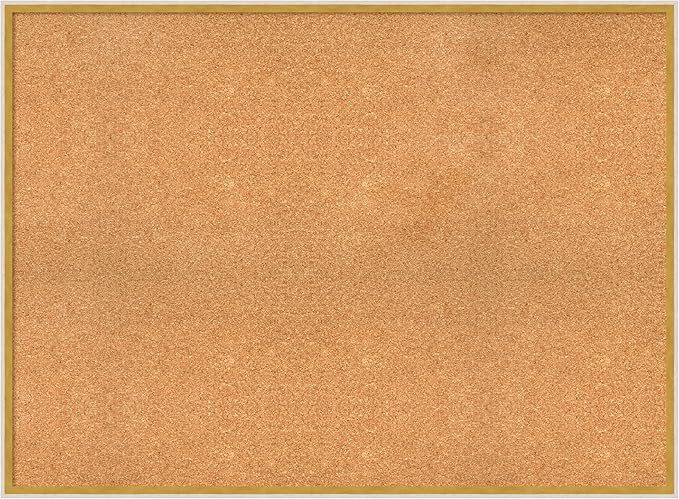 Amanti Art Natural Cork Board for Wall, 33x45 Vision Board with White Frame, Oversize Corkboard Office Decor for Home Organization, Modern Corkboard Pinboard to Display Items for Home Organization in-DeskLoop Office