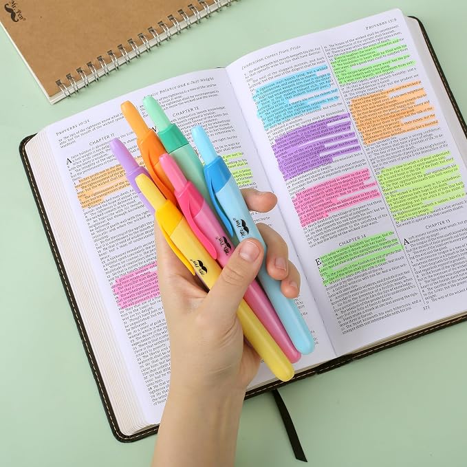 Mr. Pen- Retractable Highlighters, 6 Pack, Bright Colors | Chisel Tip - Image 6