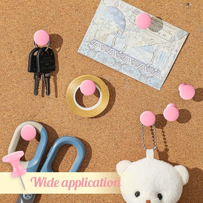 Outus 60 Pcs Giant Push Pins Jumbo Tacks 1/1.8inch Plastic Head - Image 5