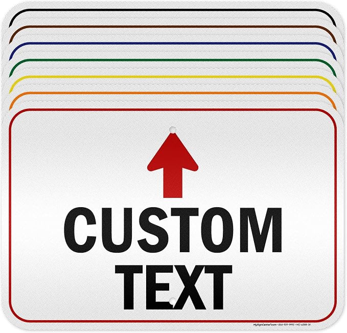 Custom Arrow Directional Sign, 12x18 Inches, 3M EGP Reflective, Rust Free .063 by MySignCenter