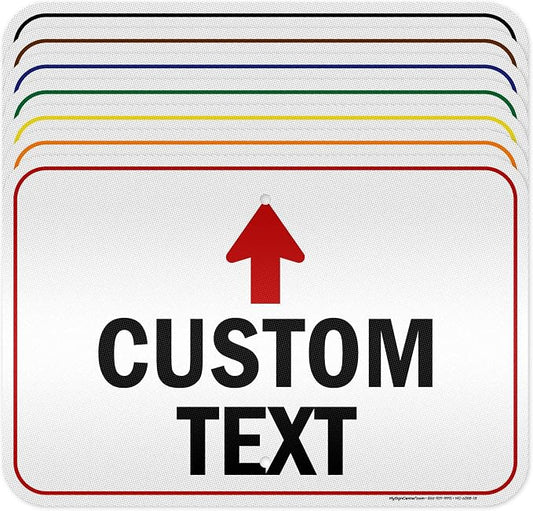 Custom Arrow Directional Sign, 12x18 Inches, 3M EGP Reflective, Rust Free .063 by MySignCenter