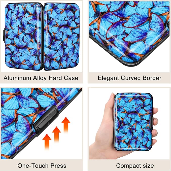 ELFISH RFID Blocking Credit Card Protector Aluminum ID Case Hard Shell Business - Image 3