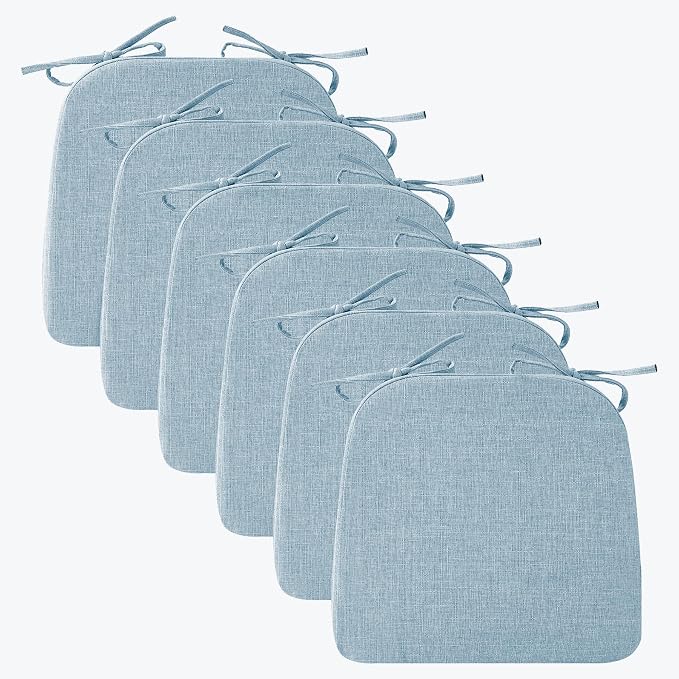 Ruqmuis Chair Cushions for Dining Chairs, D-Shaped Chair Pads by Ruqmuis
