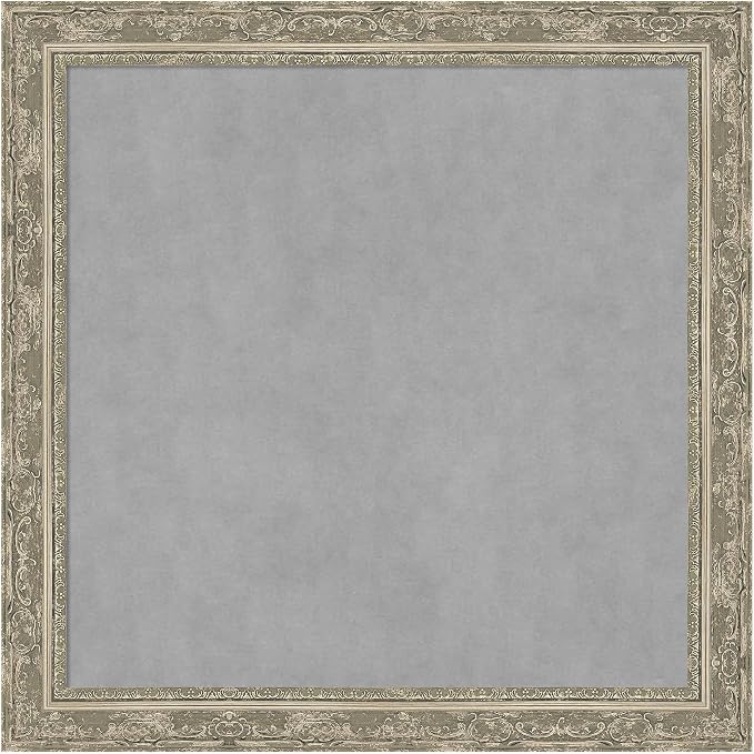 Amanti Art Silver Framed Magnetic Board 28x28 Medium Vision Board by AmantiArt