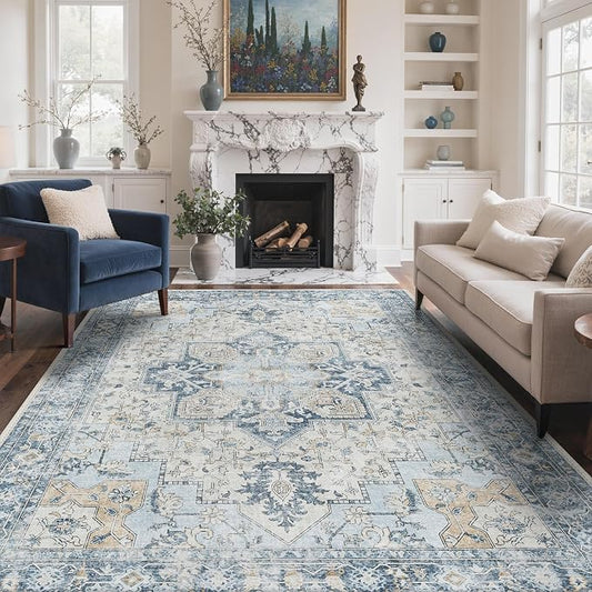 GENIMO 5x7 Area Rugs for Living Room, Machine Washable Rug, Non Slip Vintage by GENIMO