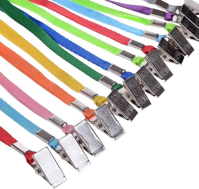 Wisdompro Lanyard with Bulldog Clip, 20 Pack of 17 inch Flat Nylon Neck Lanyard - Image 7
